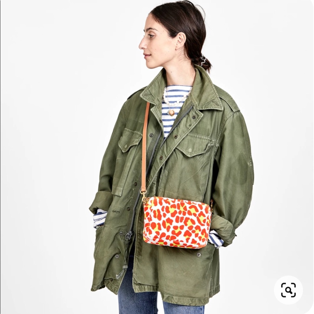 Clare V. midi sac in Neon Orange Cat Suede NWOT